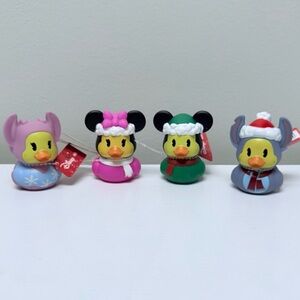 3 for $15 SALE NWT Target Bullseye Full Set of 4 Disney Christmas Rubber Ducks